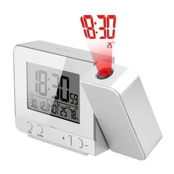 Desk Table Led Clock Backlight Projector Digital Date Snooze Function Indoor Temperature Humidity Projection Alarm Clock
Desk Table Led Clock Backlight Projector Digital Date Snooze Function Indoor Temperature Humidity Projection Alarm Clock