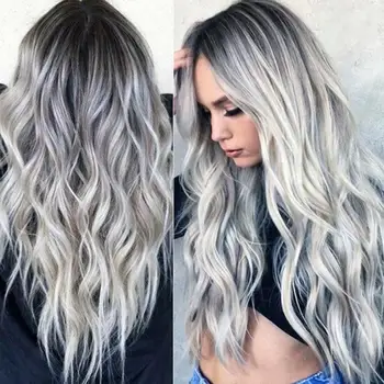 Medium Long Curly Chemical Fiber Wig Gray Gradient Anime Cosplay Wigs Synthetic Heat Resistant Hair for Women
Medium Long Curly Chemical Fiber Wig Gray Gradient Anime Cosplay Wigs Synthetic Heat Resistant Hair for Women
