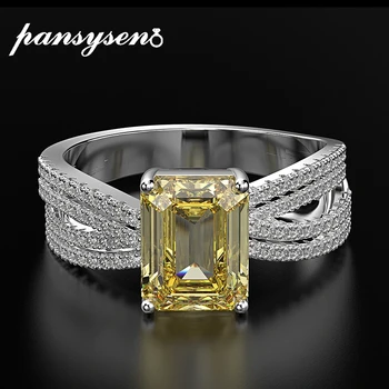 PANSYSEN Luxury Emerald Cut 7*9mm Created Moissanite Citrine Rings for Womne Solid 925 Sterling Silver Wedding Fine Jewelry Ring
PANSYSEN Luxury Emerald Cut 7*9mm Created Moissanite Citrine Rings for Womne Solid 925 Sterling Silver Wedding Fine Jewelry Ring