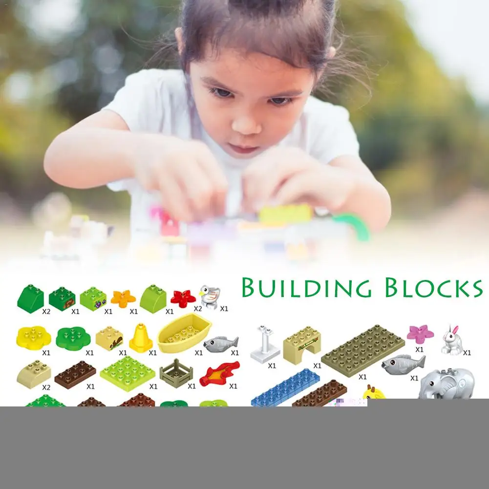 51PCS Animal Building Blocks Toy Set Plastic Character Toys Juggling Compatible | Игрушки и хобби