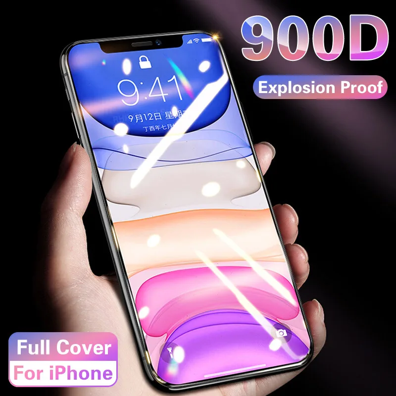 900D Full Cover Tempered Glass For iPhone 11 Pro Max Screen Protector On 6 7 8 Plus soft edge For iPhone X XS XR Protective Film
900D Full Cover Tempered Glass For iPhone 11 Pro Max Screen Protector On 6 7 8 Plus soft edge For iPhone X XS XR Protective Film