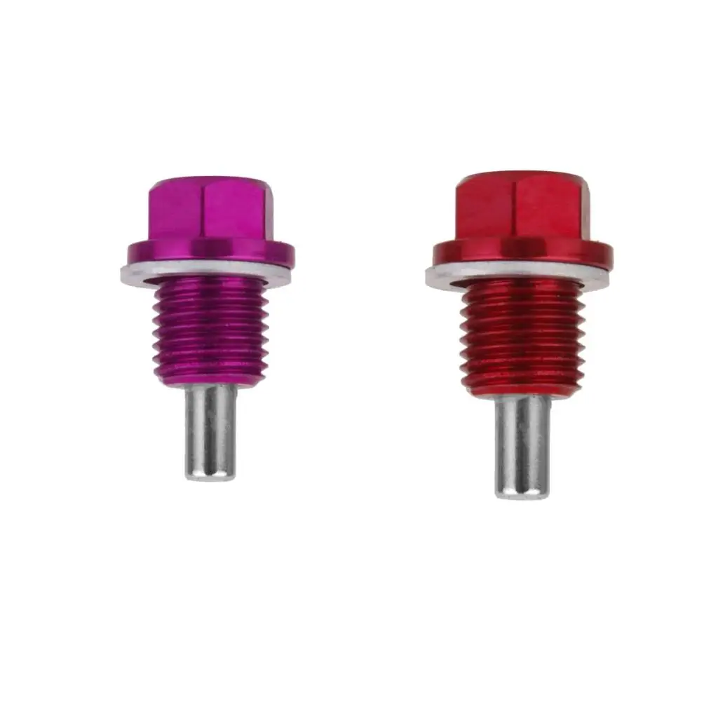 Purple+Red JDM Magnetic Engine Oil Pan Drain Plug /Bolt M14X1.5 Purple+Red JDM Magnetic Engine Oil Pan Drain Plug /Bolt M14X1.5