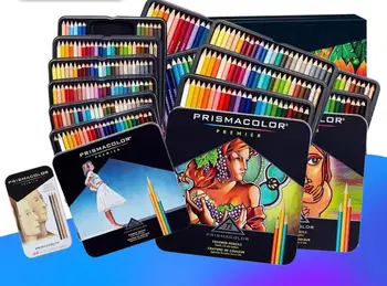 

24/36/48/60/72/132/150 de couleur usa sanford lapis de cor oily pencil 3.8mm soft core prismacolor office art draw color pencil