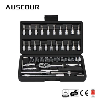46pcs/lot Professional Wrench Socket Set Car Repair Tool Ratchet Torque Wrench Combo Tools Kit Auto Repairing Tool Set
46pcs/lot Professional Wrench Socket Set Car Repair Tool Ratchet Torque Wrench Combo Tools Kit Auto Repairing Tool Set