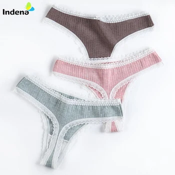 Sexy Cotton Panties for Woman Female G-String Underwear Fashion 5 Solid Colors Lace Underpants Dropshipping 3 Pcs/lot
Sexy Cotton Panties for Woman Female G-String Underwear Fashion 5 Solid Colors Lace Underpants Dropshipping 3 Pcs/lot