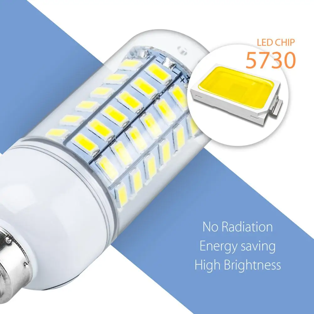 E27 Led lightbulb E14 Lamp Corn Bulb 220V Bombilla Led Gu10 15W Candle Light 3W 5W 7W 9W 12W G9 Chandelier Lighting B22 SMD 5730
E27 Led lightbulb E14 Lamp Corn Bulb 220V Bombilla Led Gu10 15W Candle Light 3W 5W 7W 9W 12W G9 Chandelier Lighting B22 SMD 5730