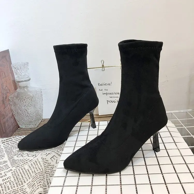 2020 Women Shoes Ankle Boots Sock Boots All Match Platform Pointed Toe Square High Heel Slip On Women Boots Zapatos De Mujer
2020 Women Shoes Ankle Boots Sock Boots All Match Platform Pointed Toe Square High Heel Slip On Women Boots Zapatos De Mujer