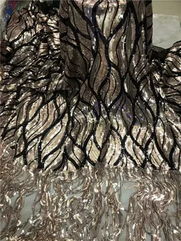 wholesale price black Sequins Nigerian Wedding Lace Fabrics 5Yards Sequins French Tulle lace FW824 
wholesale price black Sequins Nigerian Wedding Lace Fabrics 5Yards Sequins French Tulle lace FW824