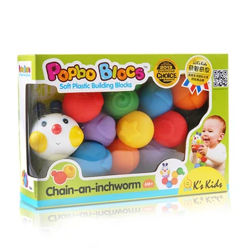 Baby 3D Touch Grasp Ball Early Learning Educational Toys Assembly Soft Plastic Building Blocks Funny Puzzle Toy For Children