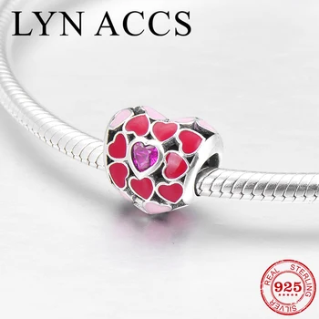 Charming Pink Red CZ Authentic 925 Sterling Silver Sweet love Heart Bead DIY Jewelry Making Fit Original LYNACCS Charms Bracelet
Charming Pink Red CZ Authentic 925 Sterling Silver Sweet love Heart Bead DIY Jewelry Making Fit Original LYNACCS Charms Bracelet