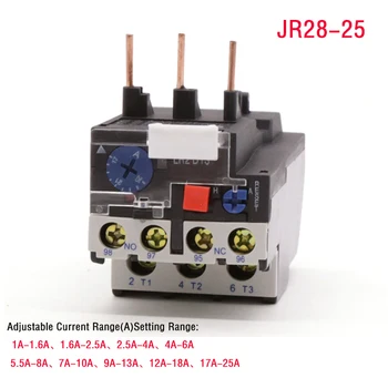 JR28-25 Thermal Overload Relay LR2D13 Adjustable thermal relay Electric Relays 1.6A 2.5A 4A 6A 8A 10A 13A 18A 25A
JR28-25 Thermal Overload Relay LR2D13 Adjustable thermal relay Electric Relays 1.6A 2.5A 4A 6A 8A 10A 13A 18A 25A