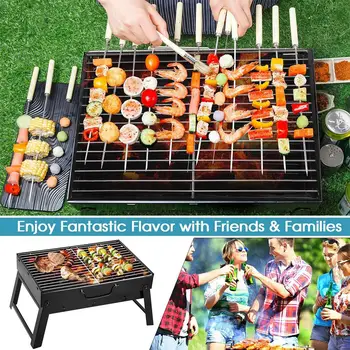 BBQ Steel Tool Foldable Grill Portable BBQ Grill Party Lightweight Outdoor Grill Folding Cooking Charcoal 
BBQ Steel Tool Foldable Grill Portable BBQ Grill Party Lightweight Outdoor Grill Folding Cooking Charcoal