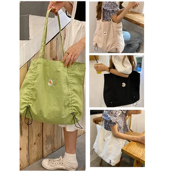 Embroidered Little Daisy Women Shoulder Bags Canvas Handbags Large Capacity Ladies Beach Shopping Tote Bag
Embroidered Little Daisy Women Shoulder Bags Canvas Handbags Large Capacity Ladies Beach Shopping Tote Bag