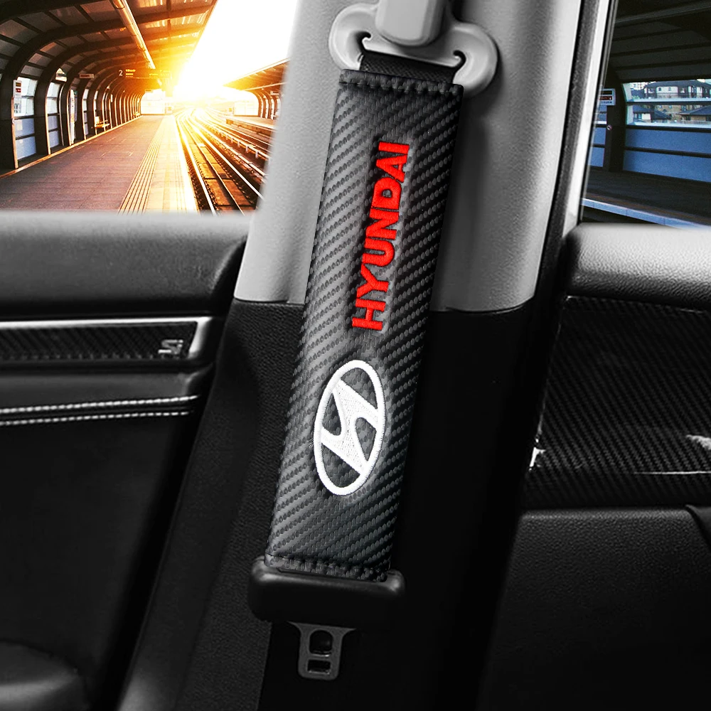 Car Shoulder Protection Cover Embroidered Logo Seat Belt Pad For Hyundai Tucson 2016 Solaris I30 Creta Ix35 I40 Sonata | Автомобили и