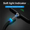 Магнитный USB-кабель USLION со светодиодной подсветкой, кабель USB Type-C для быстрой зарядки телефона, магнитное зарядное устройство, Micro USB для iPhone 11, Xiaomi