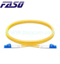 

FASO 50Pcs 3m Fiber Optic Jumper LC/UPC-LC/UPC Single Mode G652D 3.0mm DX Core Optical Fiber Patch Cord Yellow LSZH Jacket