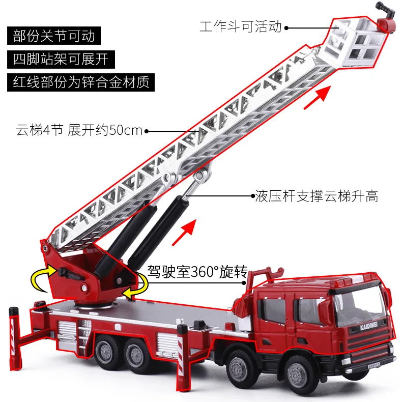Cadeve 1: 50 Aerial Ladder Fire Truck Alloy Engineering Vehicle Model Alloy Ladder Boxed 625012 Boxed
Cadeve 1: 50 Aerial Ladder Fire Truck Alloy Engineering Vehicle Model Alloy Ladder Boxed 625012 Boxed