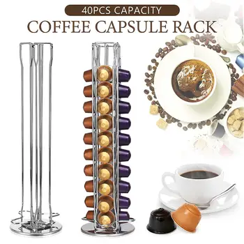 40 Cups Iron Coffee Capsule Holder Tower Stand Practical 360° Rotating Rack Storage Coffee Pods Shelve Organization 375mm
40 Cups Iron Coffee Capsule Holder Tower Stand Practical 360° Rotating Rack Storage Coffee Pods Shelve Organization 375mm