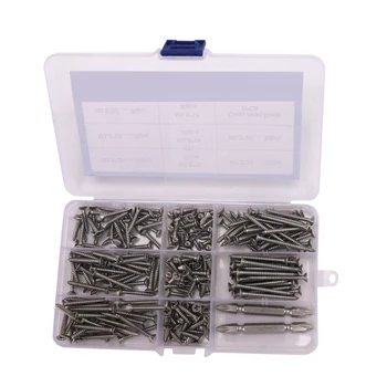242Pcs M3.5 Screw Set Stainless Steel Flat Head Screw Self-Tapping Screw Kit Screw Thread
242Pcs M3.5 Screw Set Stainless Steel Flat Head Screw Self-Tapping Screw Kit Screw Thread
