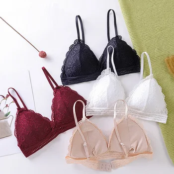 Push Up Bra for Small Breasts Sexy Lace Women Seamless Bralette Padded V-shaped Wire Free Beautiful Back Ladies Triangle Cups 
Push Up Bra for Small Breasts Sexy Lace Women Seamless Bralette Padded V-shaped Wire Free Beautiful Back Ladies Triangle Cups