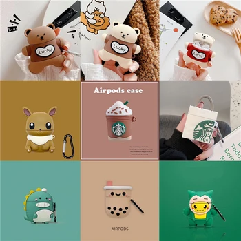 3D Cute Cartoons Case For Airpods 1/2 Headphone Charging Box Case Silicone Anti-Fall Wireless Bluetooth Earphone Case Cover
3D Cute Cartoons Case For Airpods 1/2 Headphone Charging Box Case Silicone Anti-Fall Wireless Bluetooth Earphone Case Cover