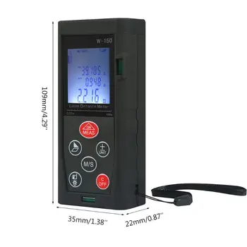 Protable 150M laser Rangefinder Distance Meter Range Finder Area Volume m/in/ft 83XA
Protable 150M laser Rangefinder Distance Meter Range Finder Area Volume m/in/ft 83XA