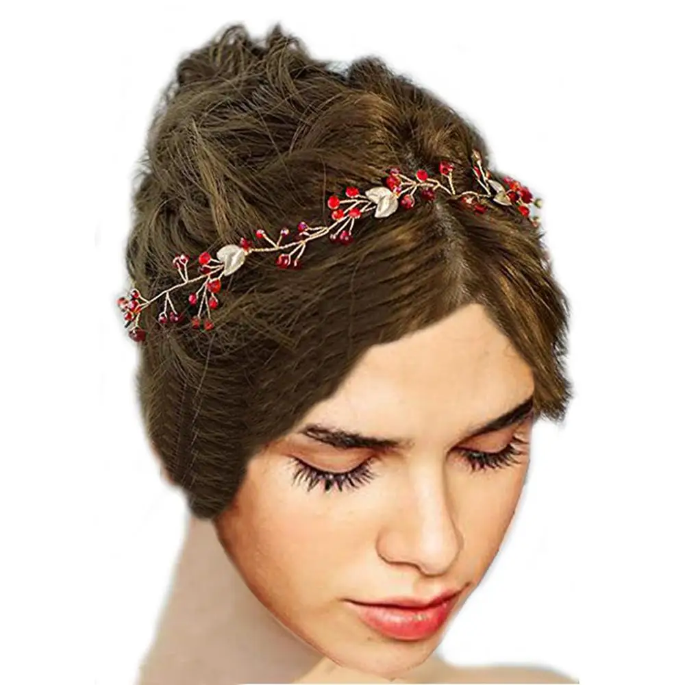 Bridal Crystal Red Leaf Hair Vine Wedding vintage headband Crown Women Party Halloween Hair Jewelry Girl Hair Accessoriesl
Bridal Crystal Red Leaf Hair Vine Wedding vintage headband Crown Women Party Halloween Hair Jewelry Girl Hair Accessoriesl