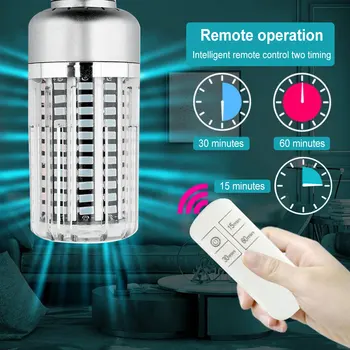 40W 130LEDs UVC Light Bulb UV Germicidal Lamp Sterilizer E27 Corn Shape Light Disinfection light Clean Air Remove Remote control
40W 130LEDs UVC Light Bulb UV Germicidal Lamp Sterilizer E27 Corn Shape Light Disinfection light Clean Air Remove Remote control