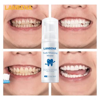 LANBENA Teeth Whitening Mousse Toothpaste Dental Oral Hygiene Remove Stains Plaque Teeth Cleaning Tooth White Tool
LANBENA Teeth Whitening Mousse Toothpaste Dental Oral Hygiene Remove Stains Plaque Teeth Cleaning Tooth White Tool
