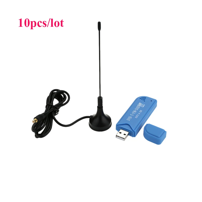 10 шт./лот мини цифровой USB 2 0 TV stick DVB T + DAB FM RTL2832U FC0012 Поддержка SDR тюнер приемник ТВ
