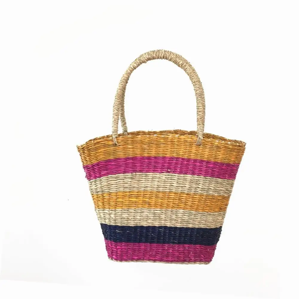 Straw Handbags for Women 2019 Summer Beach Bags Color Stripe Bag
Straw Handbags for Women 2019 Summer Beach Bags Color Stripe Bag
