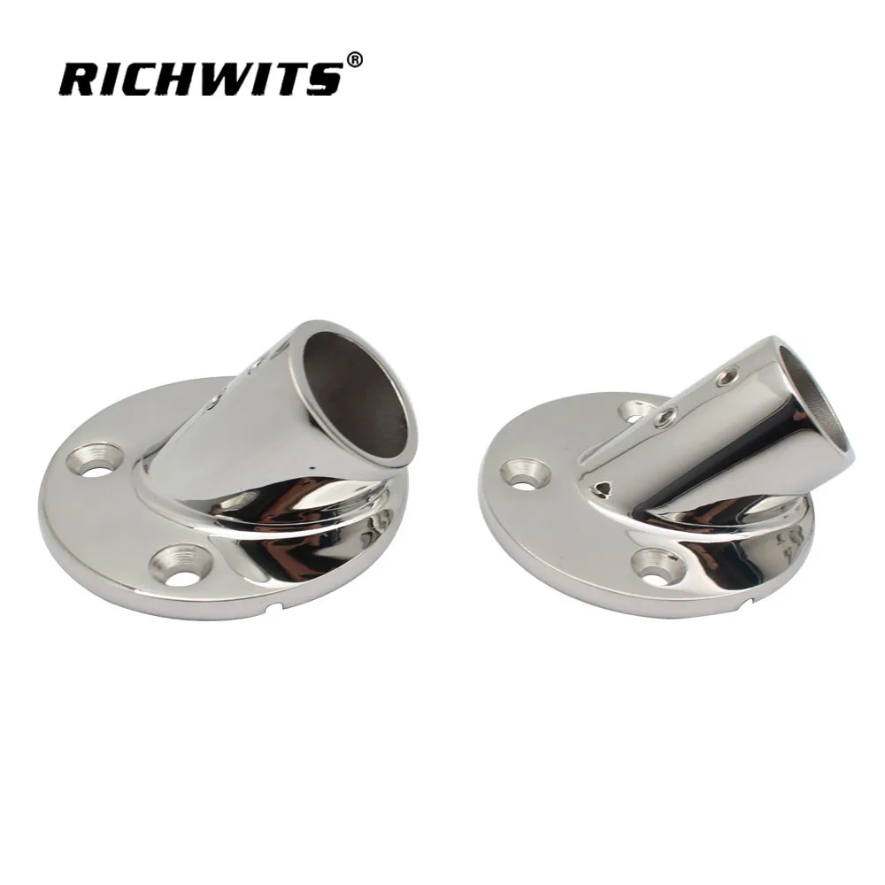 2pcs Marine hardware accessories 45°round rail base 316 stainless steel flange base
2pcs Marine hardware accessories 45°round rail base 316 stainless steel flange base