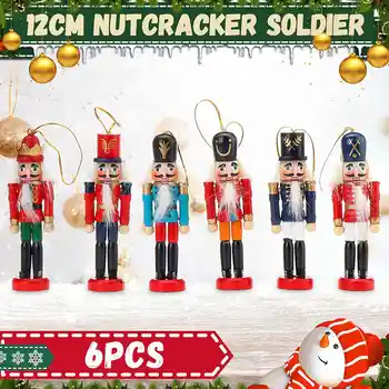 6pcs 12cm Wooden Nutcracker Doll Puppet Figurines Christmas Decor Child Kids Gift Office Ornaments Home Decoration
6pcs 12cm Wooden Nutcracker Doll Puppet Figurines Christmas Decor Child Kids Gift Office Ornaments Home Decoration