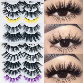5 Pairs 3D Mink Eyelashes Fake Lashes Colorful Wispy Fluffy Fake Lashes Big Volume Crisscross Reusable False Eyelash Beauty Tool
5 Pairs 3D Mink Eyelashes Fake Lashes Colorful Wispy Fluffy Fake Lashes Big Volume Crisscross Reusable False Eyelash Beauty Tool