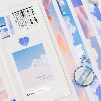 1Pc Cute Cloud Washi Tape Kawaii Sky landscape Adhesive Tape Decor Masking Tapes For Kids Scrapbooking DIY Supplies Stationery
1Pc Cute Cloud Washi Tape Kawaii Sky landscape Adhesive Tape Decor Masking Tapes For Kids Scrapbooking DIY Supplies Stationery