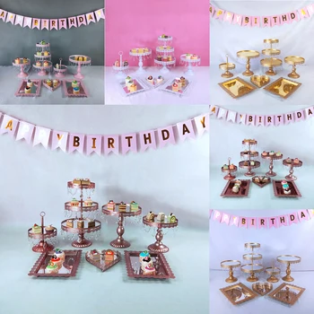 7 pcs mirror metal Rose gold cake stand for wedding birthday bling tall cup cake stands set dessert table cristmas decoration
7 pcs mirror metal Rose gold cake stand for wedding birthday bling tall cup cake stands set dessert table cristmas decoration