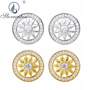 Slovecabin 925 Sterling Silver Gold Sun Flower Gates Earring Crystal CZ Zircon Women Jewelry Wholesale Men Handmade Woven
Slovecabin 925 Sterling Silver Gold Sun Flower Gates Earring Crystal CZ Zircon Women Jewelry Wholesale Men Handmade Woven