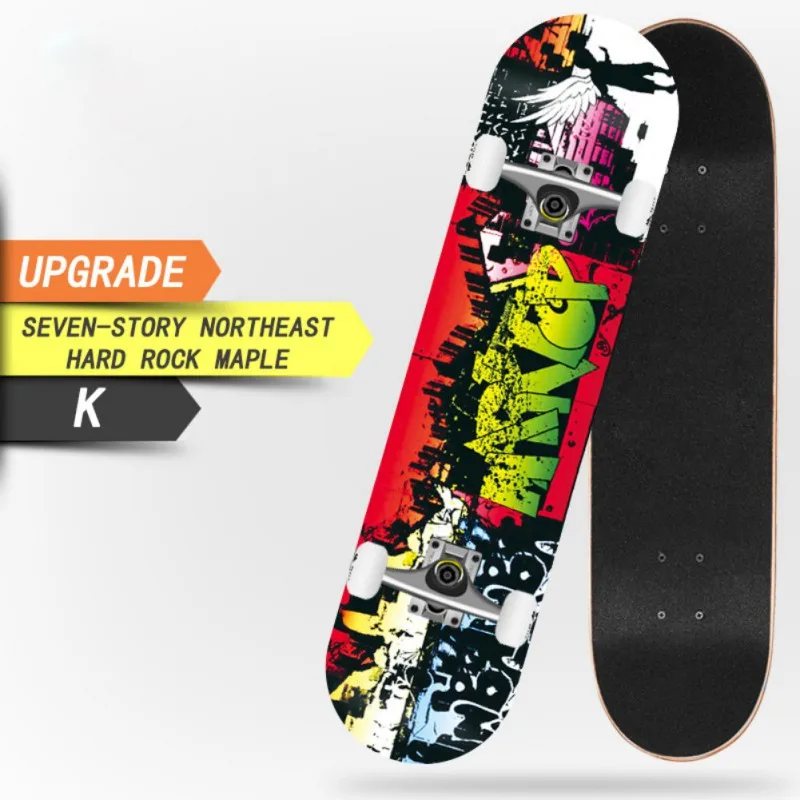 Sports - Double Tilt Skateboard Long Board Professional Four Wheel Street Board