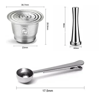 Food Grade 304 Stainless Stee Reusablel Nespresso Capsule Refillable Inoxidable Coffee Pod Filter
Food Grade 304 Stainless Stee Reusablel Nespresso Capsule Refillable Inoxidable Coffee Pod Filter