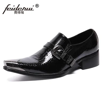 Luxury Alligator Pattern Pointed Toe Slip on Man High Heels Shoes Patent Leather Monk Loafers Handmade Men's Formal Flats SL815
Luxury Alligator Pattern Pointed Toe Slip on Man High Heels Shoes Patent Leather Monk Loafers Handmade Men's Formal Flats SL815