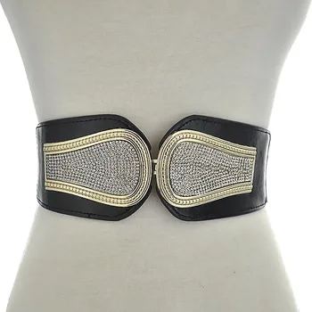 2020 Beautiful Rhinestones Crystal Women's wide Belt Girdle metal Button Elastic Band Dress bride Belts Female Elegant Waist
2020 Beautiful Rhinestones Crystal Women's wide Belt Girdle metal Button Elastic Band Dress bride Belts Female Elegant Waist