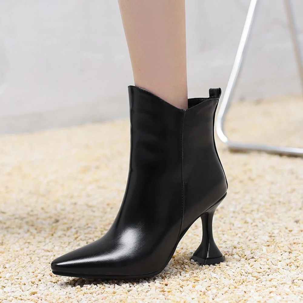 OEING Ladies Pointed Toe PU Leather Ankle Boots Stilettos High Heel Warm Winter Shoes Pull On Chelsea Size 4Colors Womens
OEING Ladies Pointed Toe PU Leather Ankle Boots Stilettos High Heel Warm Winter Shoes Pull On Chelsea Size 4Colors Womens