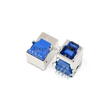 100PCS/Lot Blue USB 3.0 Female Socket Connector B Type Square 90 Degree High-Speed 9Pin
100PCS/Lot Blue USB 3.0 Female Socket Connector B Type Square 90 Degree High-Speed 9Pin