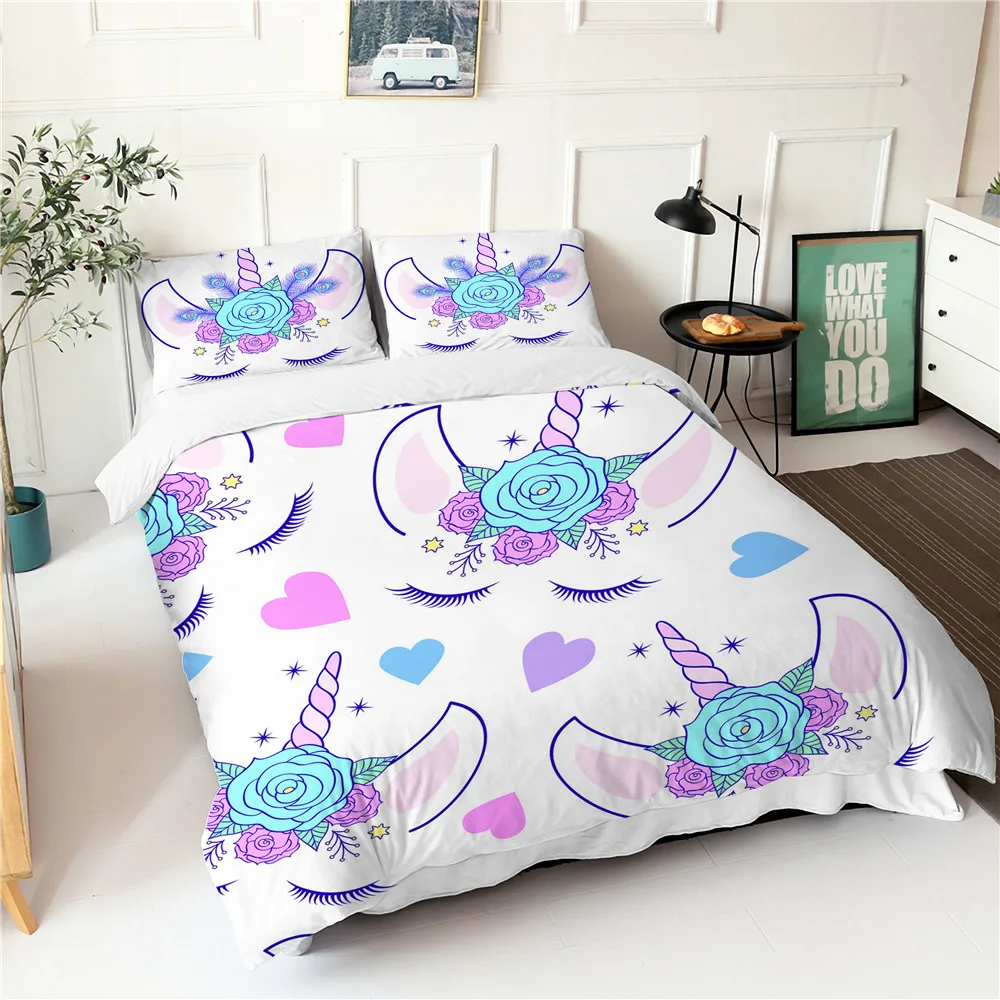 Kids Comforter Bedding Set Cute Cartoon Unicorn 3d Printed Duvet Cover Home Textiles With Pillowcases Double Bed Coverlet
Kids Comforter Bedding Set Cute Cartoon Unicorn 3d Printed Duvet Cover Home Textiles With Pillowcases Double Bed Coverlet