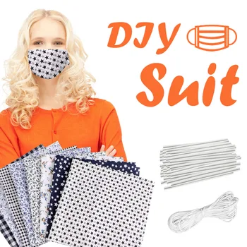 DIY Set Cotton Textile Fabric 50x50cm with 10m Elastic Band 50pcs Nose Clip Kit Tool Craft Sewing YU-Home
DIY Set Cotton Textile Fabric 50x50cm with 10m Elastic Band 50pcs Nose Clip Kit Tool Craft Sewing YU-Home