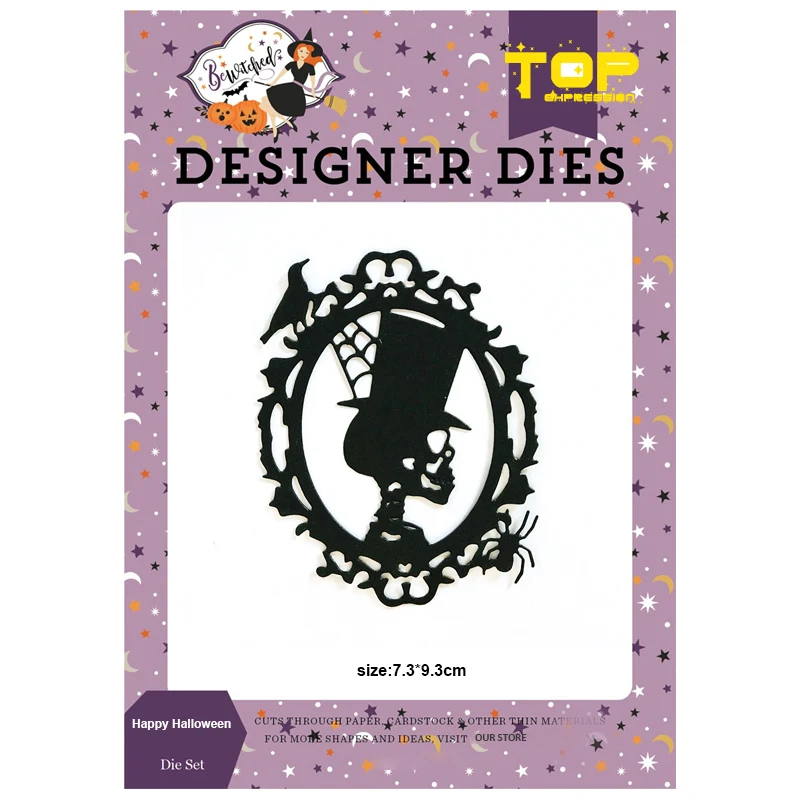 7.3*9.3cm Skeleton Profile Dies Happy Halloween Metal Cutting Dies New Scrapbooking craft Die Cut for DIY Paper Cards making
7.3*9.3cm Skeleton Profile Dies Happy Halloween Metal Cutting Dies New Scrapbooking craft Die Cut for DIY Paper Cards making