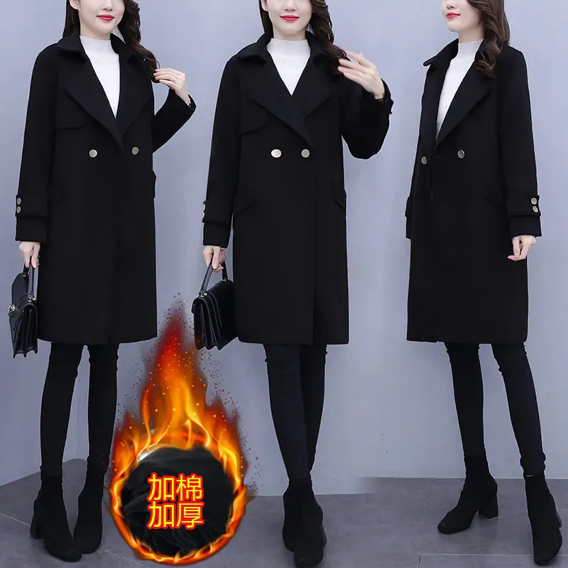 Two Buckles Long Slim Woolen Blend Outerwear V Neck High Quality Women Casual Overcoat Autumn Winter Clothes Elegant Coat
Two Buckles Long Slim Woolen Blend Outerwear V Neck High Quality Women Casual Overcoat Autumn Winter Clothes Elegant Coat