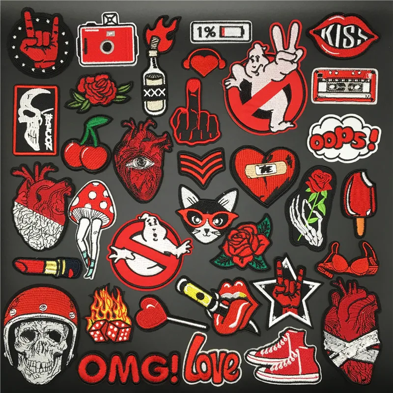 Red Ghost Heart Patches for Clothing Embroidered Iron On Badges Stripes for Clothes Stickers Appliques DIY Decoration Patch
Red Ghost Heart Patches for Clothing Embroidered Iron On Badges Stripes for Clothes Stickers Appliques DIY Decoration Patch