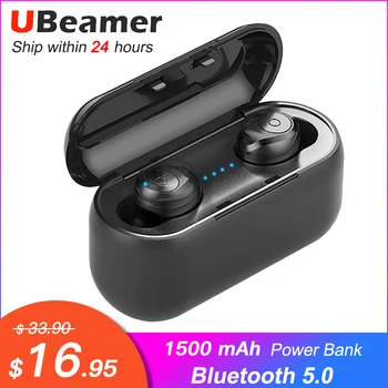 In Store Ubeamer TWS Bluetooth 5.0 Earphone Long Standby. Wireless Headset 1500mAH Battery Case for music/call HIFI earphone
In Store Ubeamer TWS Bluetooth 5.0 Earphone Long Standby. Wireless Headset 1500mAH Battery Case for music/call HIFI earphone