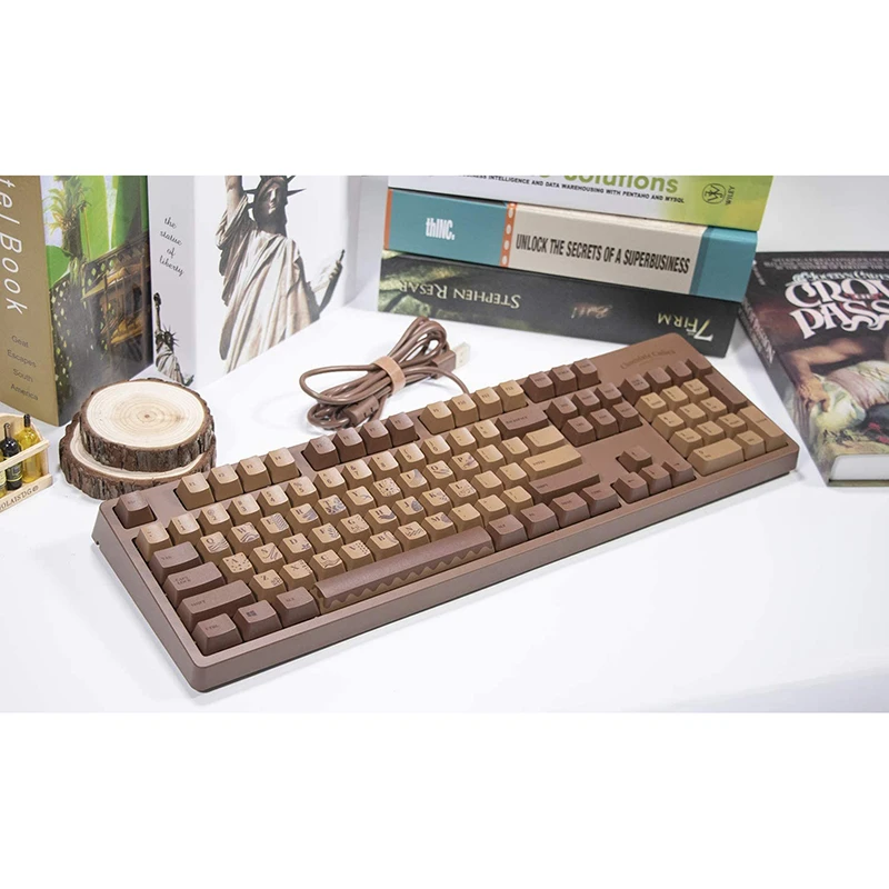 EPOMAKER Ajazz Chocolate Cubes 104 Keys Mechanical Keyboard with Cherry MX Switch, Thermal Sublimation Printing PBT Keycaps for
EPOMAKER Ajazz Chocolate Cubes 104 Keys Mechanical Keyboard with Cherry MX Switch, Thermal Sublimation Printing PBT Keycaps for